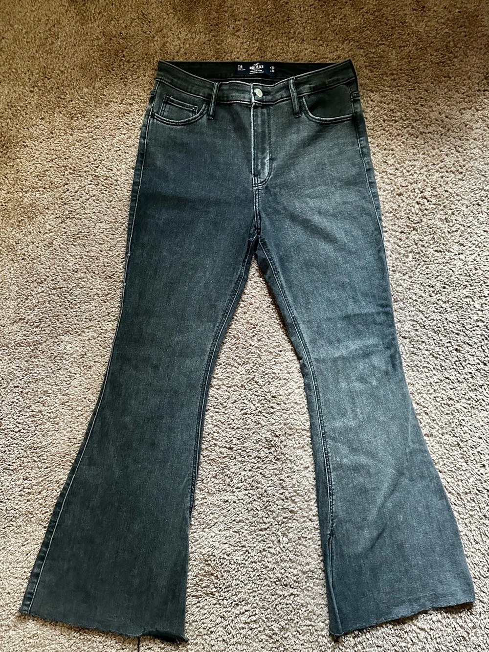 Hollister Black Wide-Leg Flare Jeans